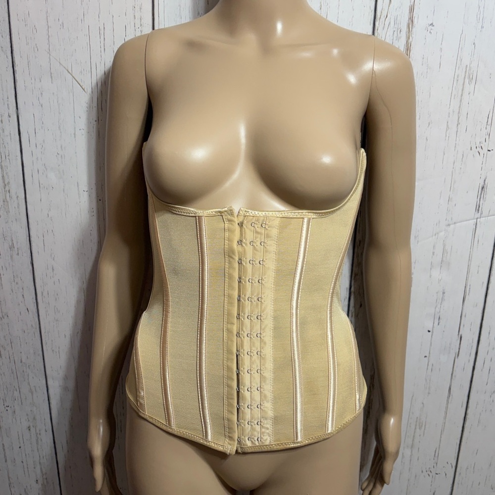 Nude Underbush Waist Trainer Corset with Hook-and-Eye Closure